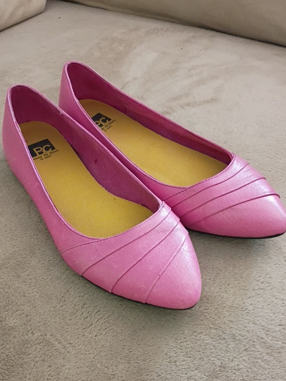 New Condition.Women’s Pink Pointed-Toe Ballet Flats